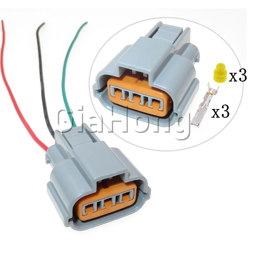 1 Set 3 Ways Auto AC Assembly Parts PU475-03900 PU465-03127 Automobile High-Voltage Ignition Coil Plug Car Sealed Socket