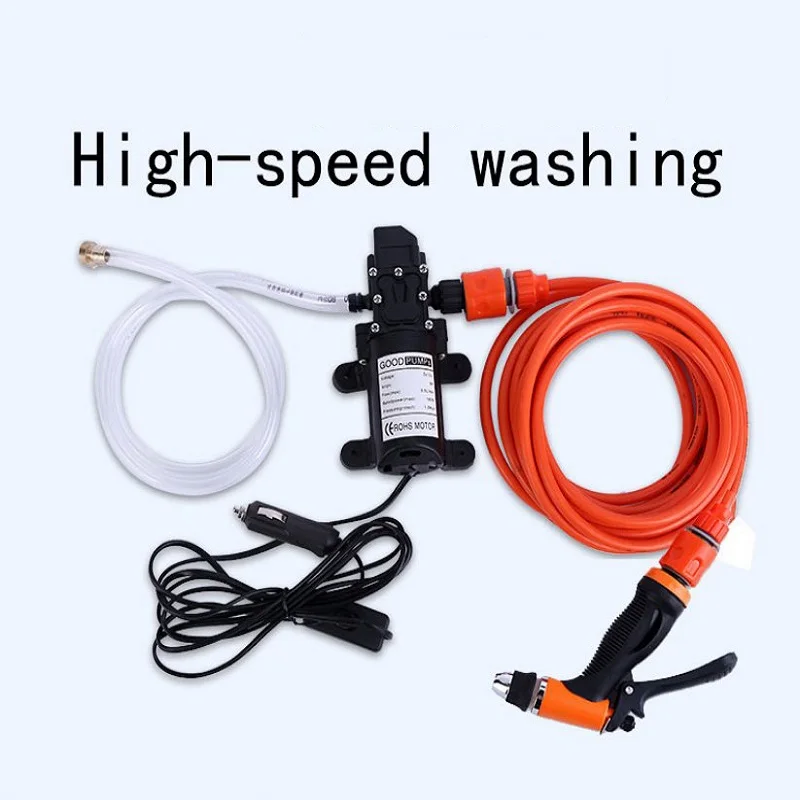 100W Portable 12v Car High Pressure Cleaning Pump Kit 160PSI Electric Cleaning Pump Car Garden Pet Cleaning