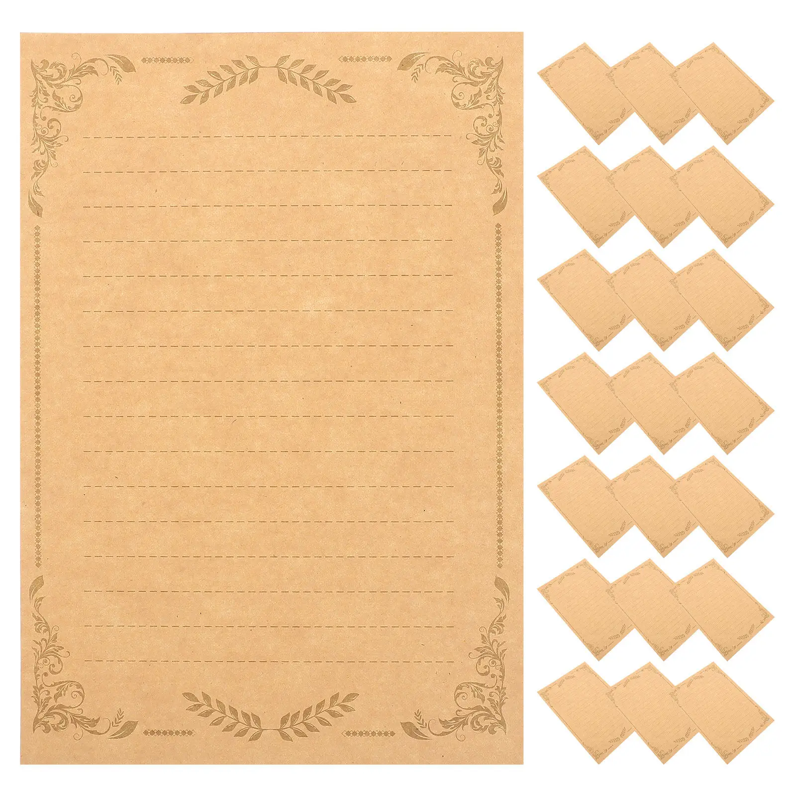 100Sheets Retro Style Letter Stationery Vintage Paper Pack for Handwritten Notes Invitations Calligraphy Writing Sheets