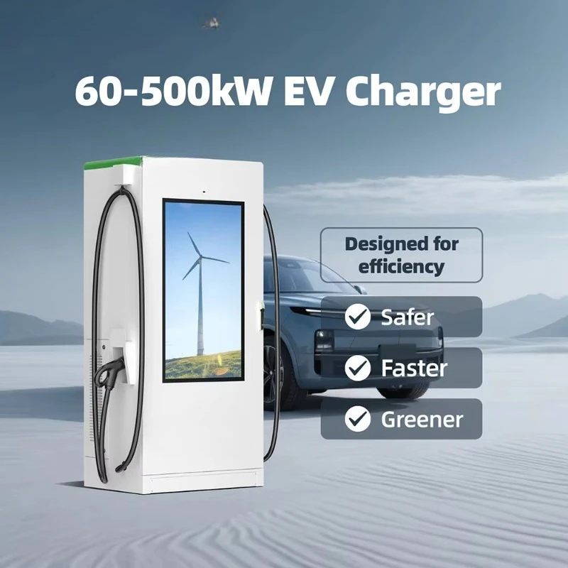 OEM Level 3 Fast DC Commercial Ev Charger Station Smart Advertising Charging Station