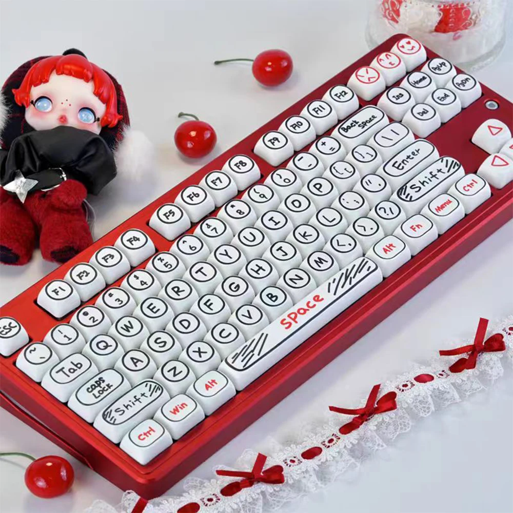 

127 Keys Personality Graffiti Keycap XDA MDA Profile PBT Dye Sub Keycaps for Mechanical Keyboard Custom Cute Key Caps Set