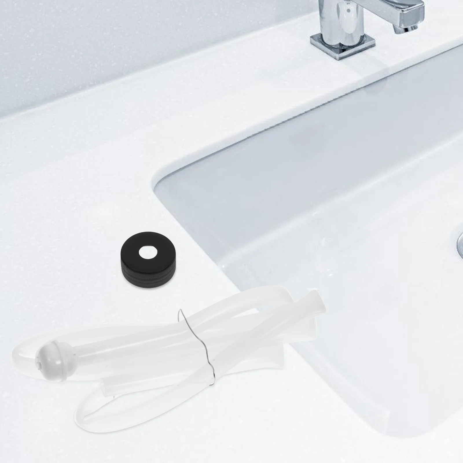 1 مجموعة بالوعة موزع الصابون تمديد أنبوب عدة قابل للتعديل طول المطاط ABS المواد سهلة الملء تعزيز المطبخ الحمام الجمالية #4