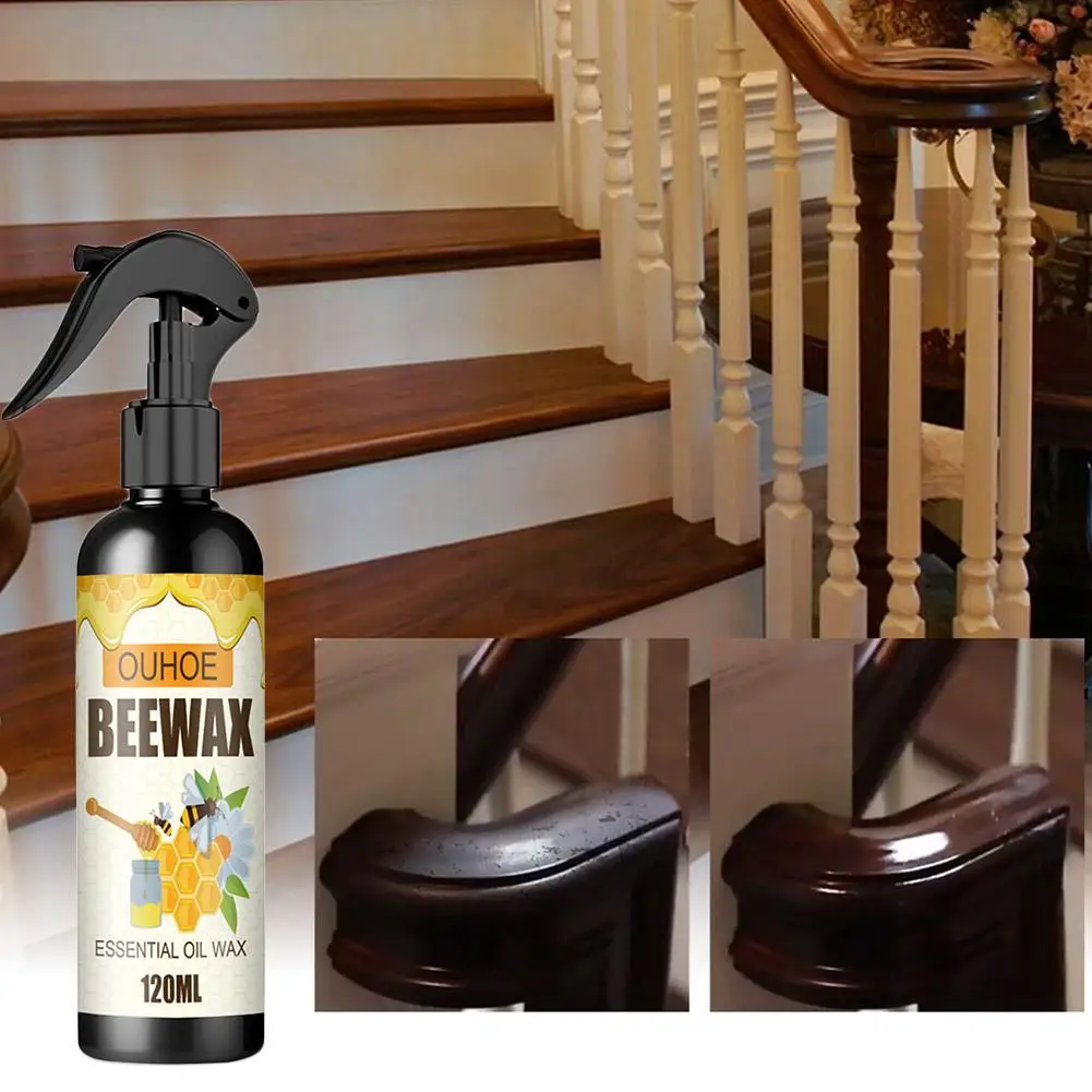 Natural Micro-molecularized Beeswax Spray Beeswax Spray Polishing Cabinets Scratch Wooden Tables Fast Furniture Repair Furn E4g8