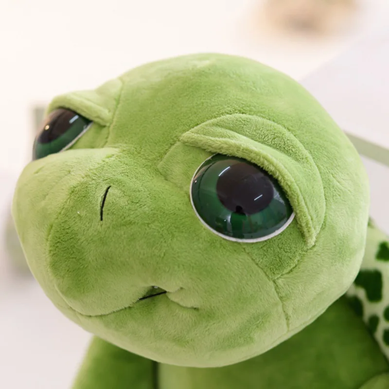 

Kids Toys 2024 Cute Baby Super Green Big Eyes Stuffed Tortoise Turtle Animal Plush Baby Toy Gift Hot 20CM