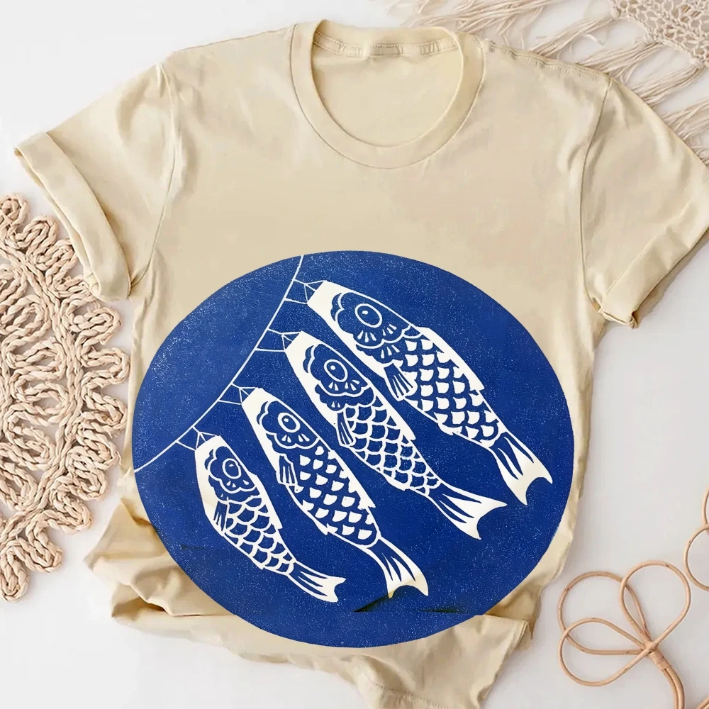 Fishes Cute Cartoon Pattern Quality Oversized Acid Washed Y2K T Shirt Men Vintage T-shirts Streetwear Mineral Wash Tee Shirts