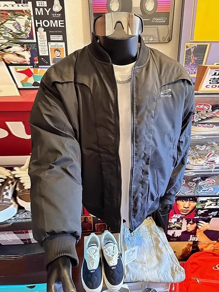 

Утепленная мужская зимняя куртка-пилот в американском стиле, хлопковое пальто Cleanfit, повседневная свободная верхняя одежда из полиэфирного волокна