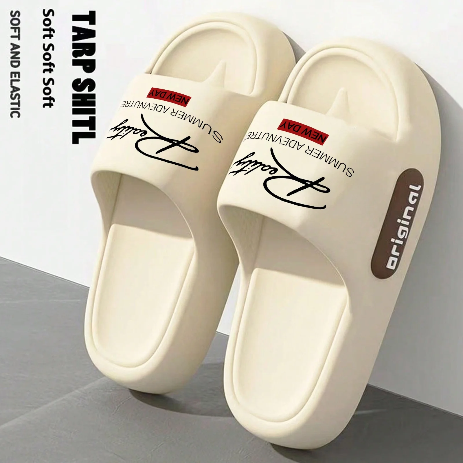 New Printed Comfortable Eva Thick-Soled Fashion Trendy Slippers for Men and Women Couples, Versatile Casual Slippers for Home, Outdoor, and Daily Commuting