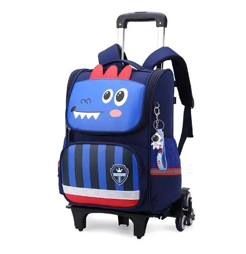 Imagem -04 - Mochila Kids Trolley com Rodas Bolsa de Rolamento Escolar Primário para Meninos e Meninas Bolsa de Rodas