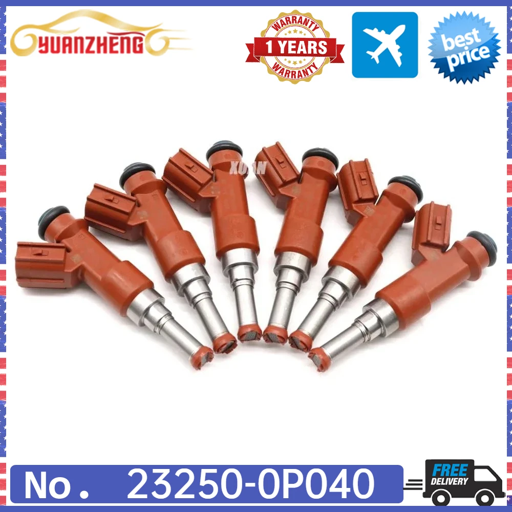 23250-0P040 6PCS Fuel injectors Fit For Toyota Avalon RAV4 Sienna Camry Highlander Venza Lexus ES350 RX330 3.5L 2005-2010