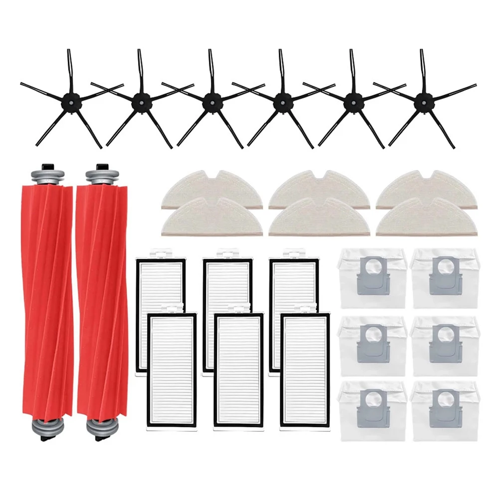 

A61I для Roborock Q7 MAX+ / Q7+ / Q7 / T8: Основная и боковые щетки, HEPA-фильтр, салфетки для влажной уборки, мешки для сбора пыли — аксессуары для робота-пылесоса