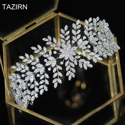 2025 Soft Zircon Hairbands for Wedding Birthday Headwear CZ Tiaras Bride Headband Hair Jewelry Party Headpieces Women Hair-Hoop