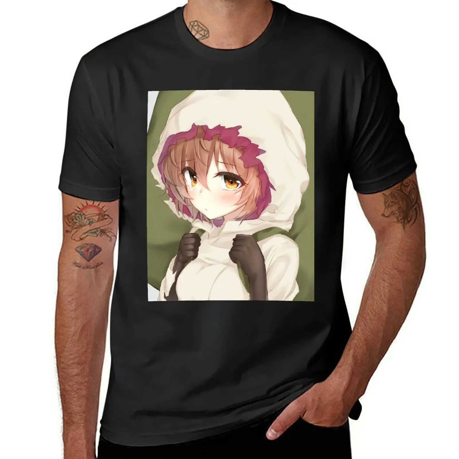 Liliruca Arde DanMachi Artistic Drawing T-Shirt quick-drying oversizeds kawaii clothes plain black t shirts men