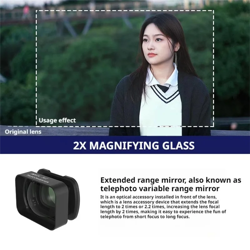 ABGN 마그네틱 2X 매크로 렌즈 텔레컨버터 Dji Osmo Pocket 3 카메라 멀티플라이어 렌즈 핸드헬드 짐벌 액세서리