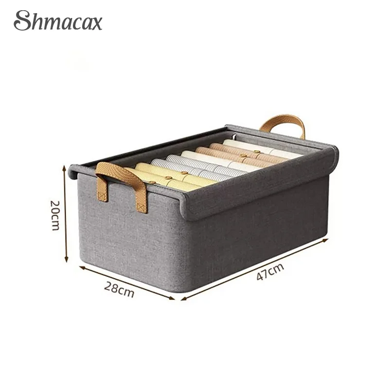 Cationic Steel Frame Folding Storage Box Clothes Trousers Home Multi-functional Compartment Drawer Wardrobe Storage Box