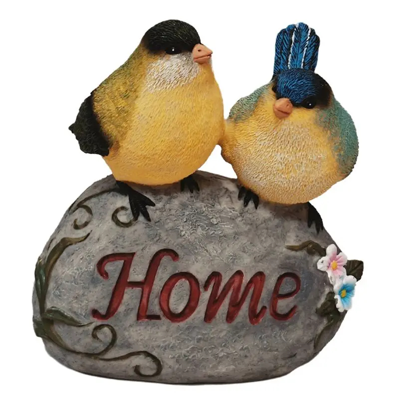 Simulated Stone Bird Garden Decorated Resin Animal Garden Figurines Statue Yard Yard Lawn