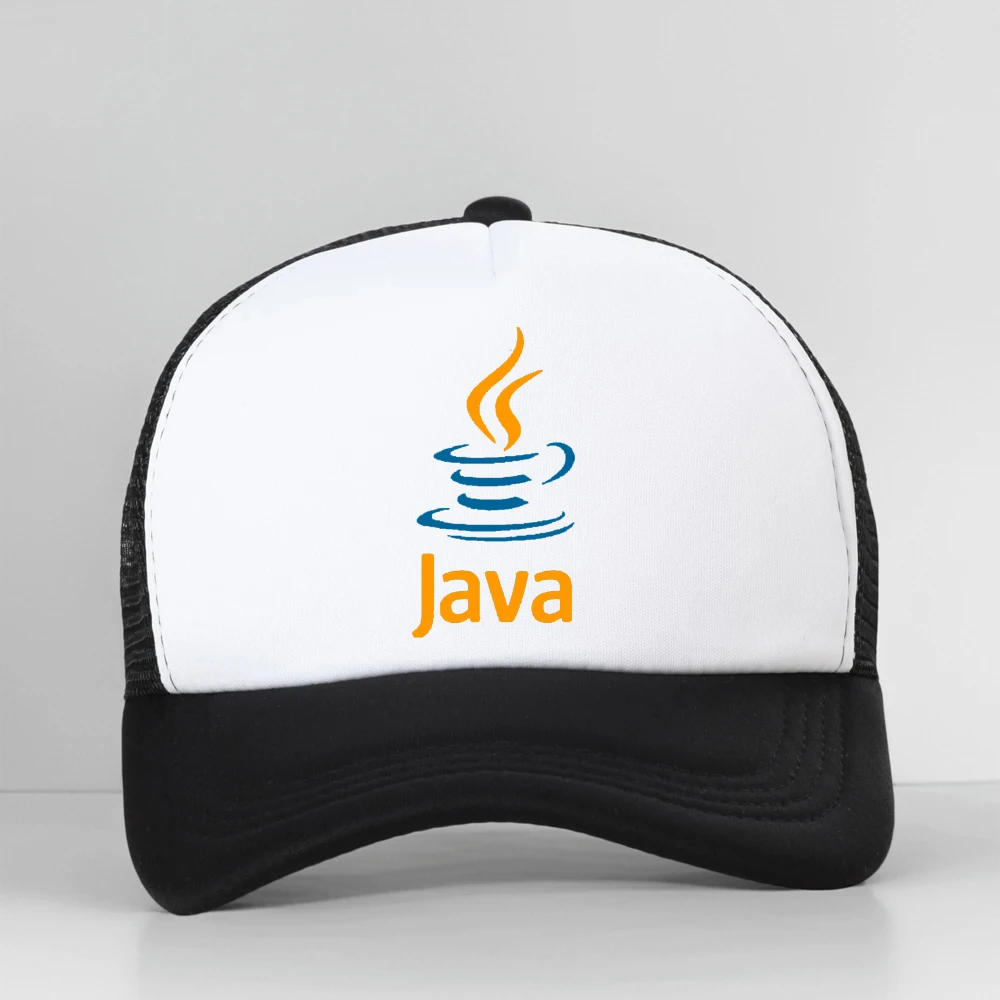 

JAVA Letter Print Baseball Cap Casual Mesh Summer Breathable Snapback Hat outdoor adjustable trucker hats