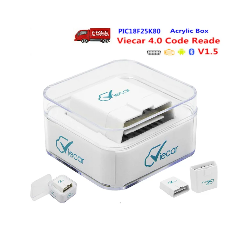 

Viecar Bluetooth OBD2 Bluetooth 4.0 dual mode car fault detector supports Android IOS