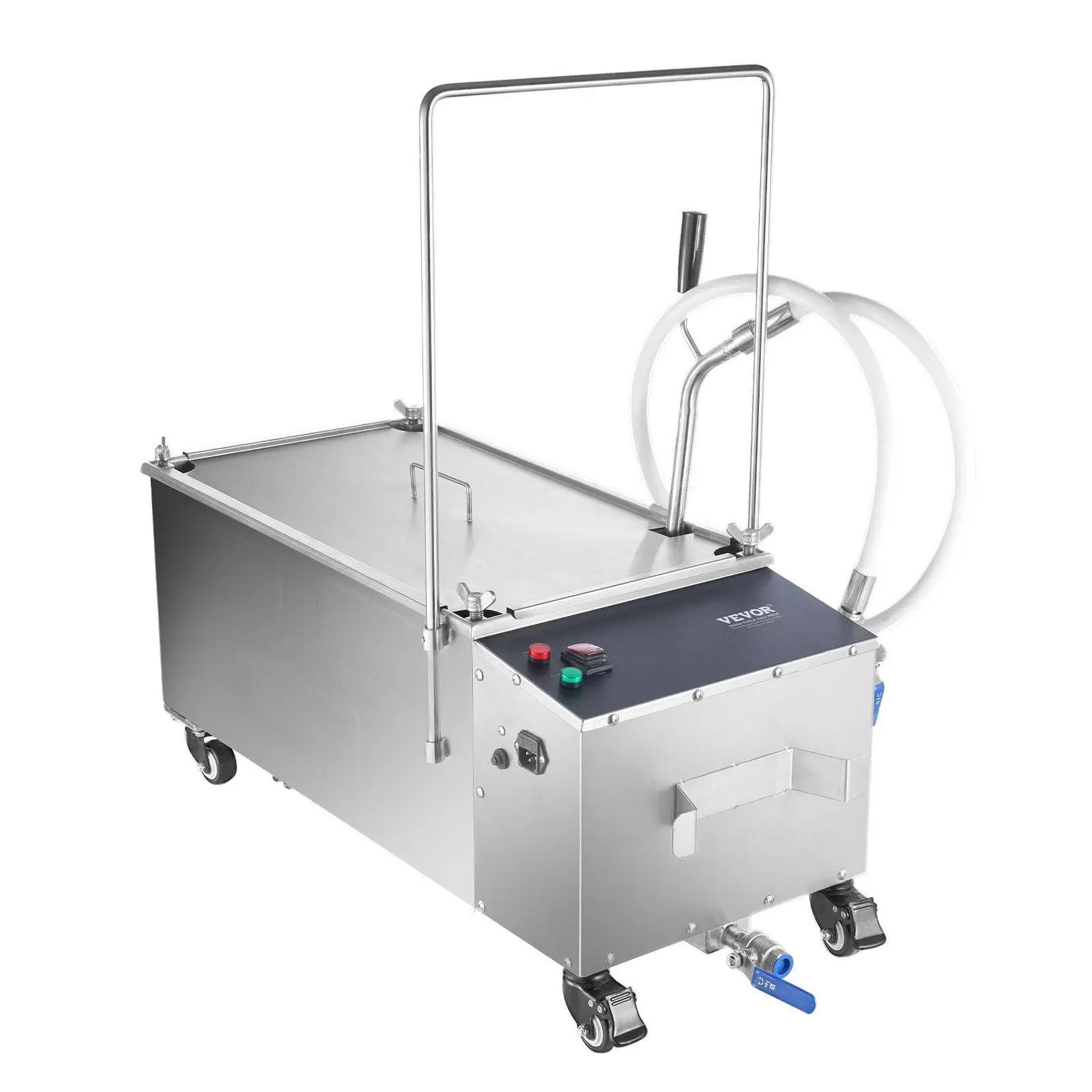 

Large 55L Commercial Oil Filter, 10L/min Output, Upgraded Dual Mesh Screens in Food-Grade Steel Body