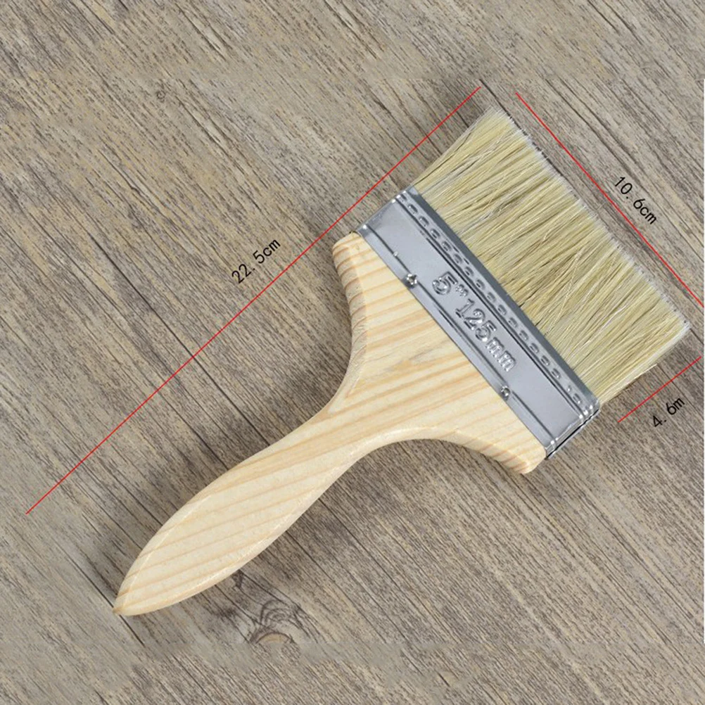 مجموعة فرش الرسم مكونة من 9 قطع بمقبض خشبي بشعيرات طبيعية لمجموعة أدوات الطلاء الكلاسيكية لجدار الأثاث #3