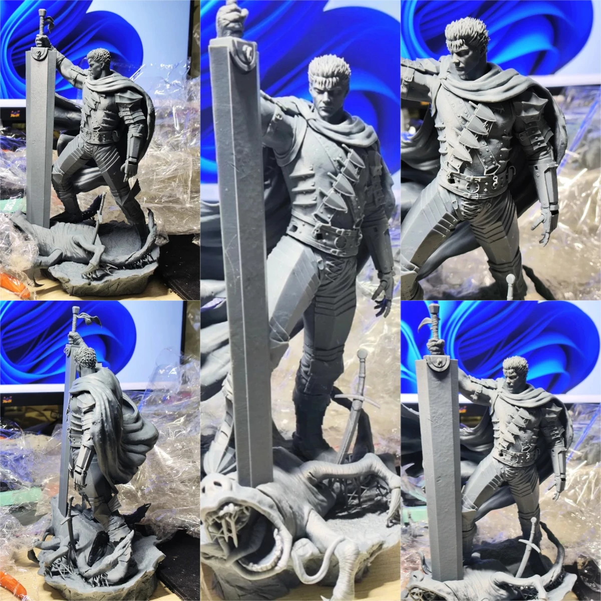 The Branded Warrior Gus Resin White Mold Part Separation Model 3D Printed DIY Coloring Self-assembly Mini Figurines Miniatures
