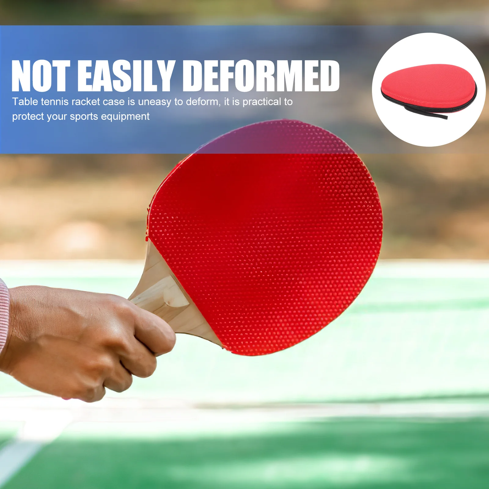 

Table Tennis Racket Case Portable Protective Storage Bag For Paddle Bat Practical Organizing Case Reusable Sports Equipment