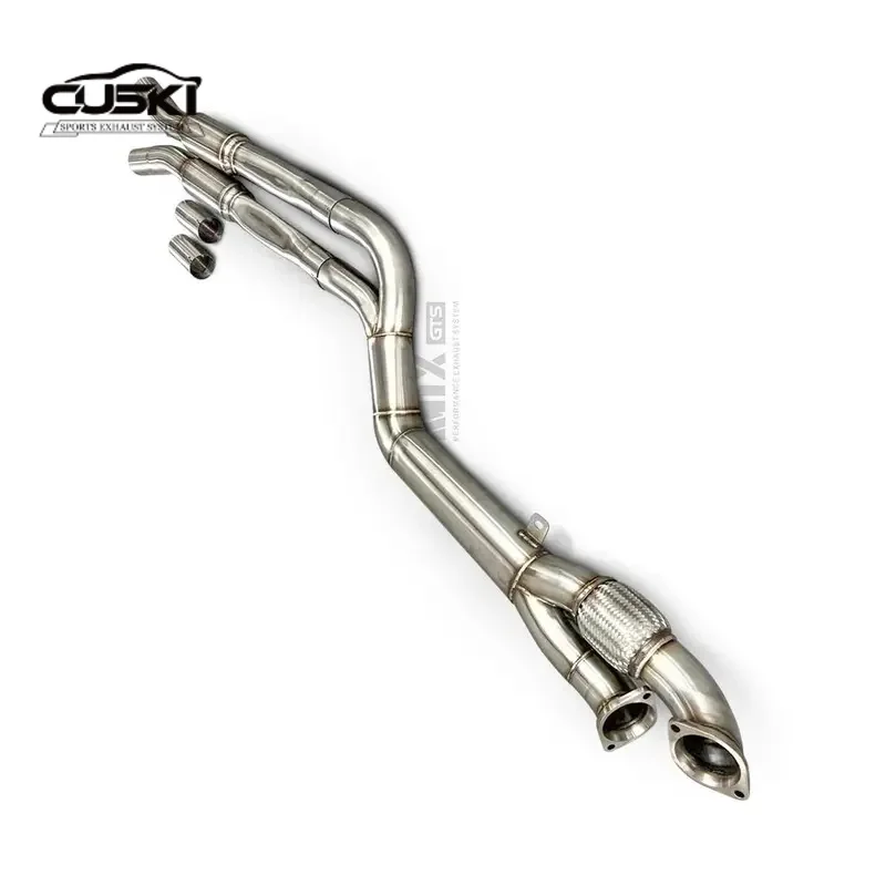 High quality Automotive Exhaust Parts pertains to BMW M3/M4 BMW G80/G82 Stainless Steel  equal length resonant tube middle secti