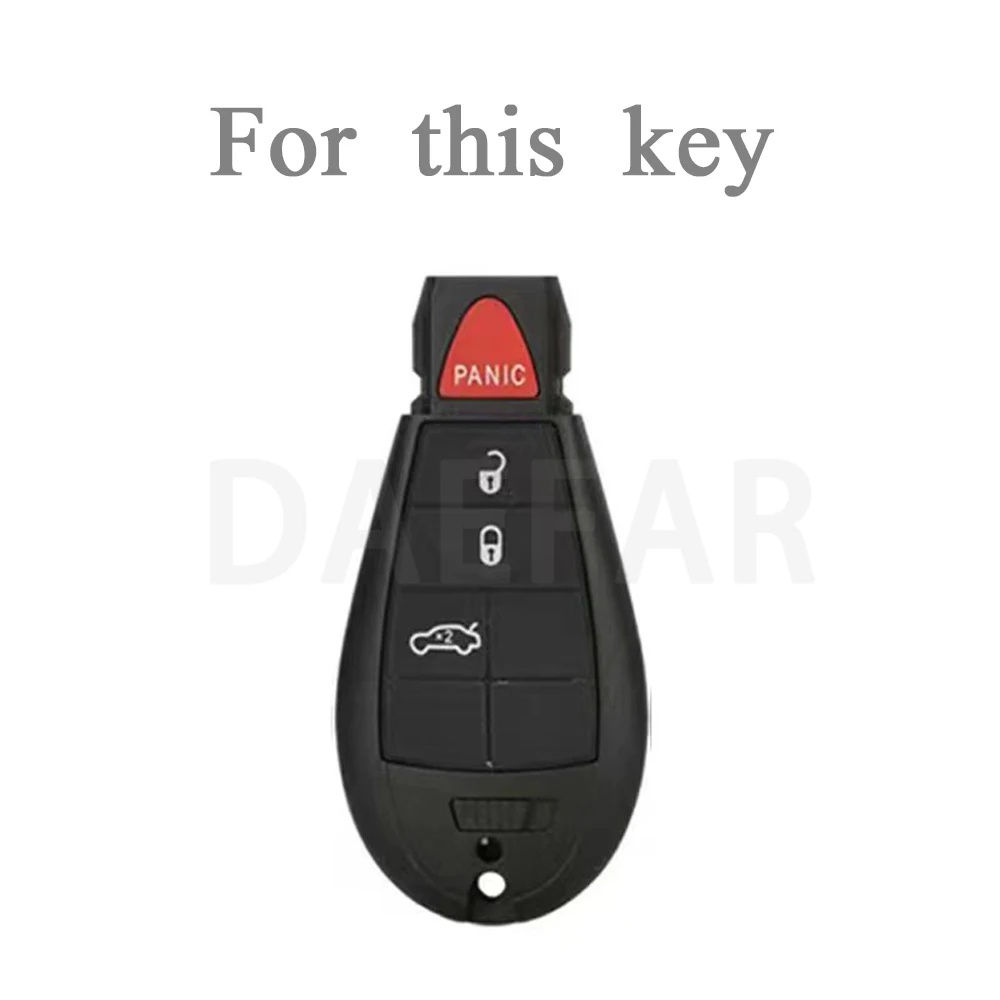 3 Buttons TPU Key Case for Dodge Key Fob Cover for Dodge RAM Charger Challenger Jeep Commander Chrysler Protector Shell