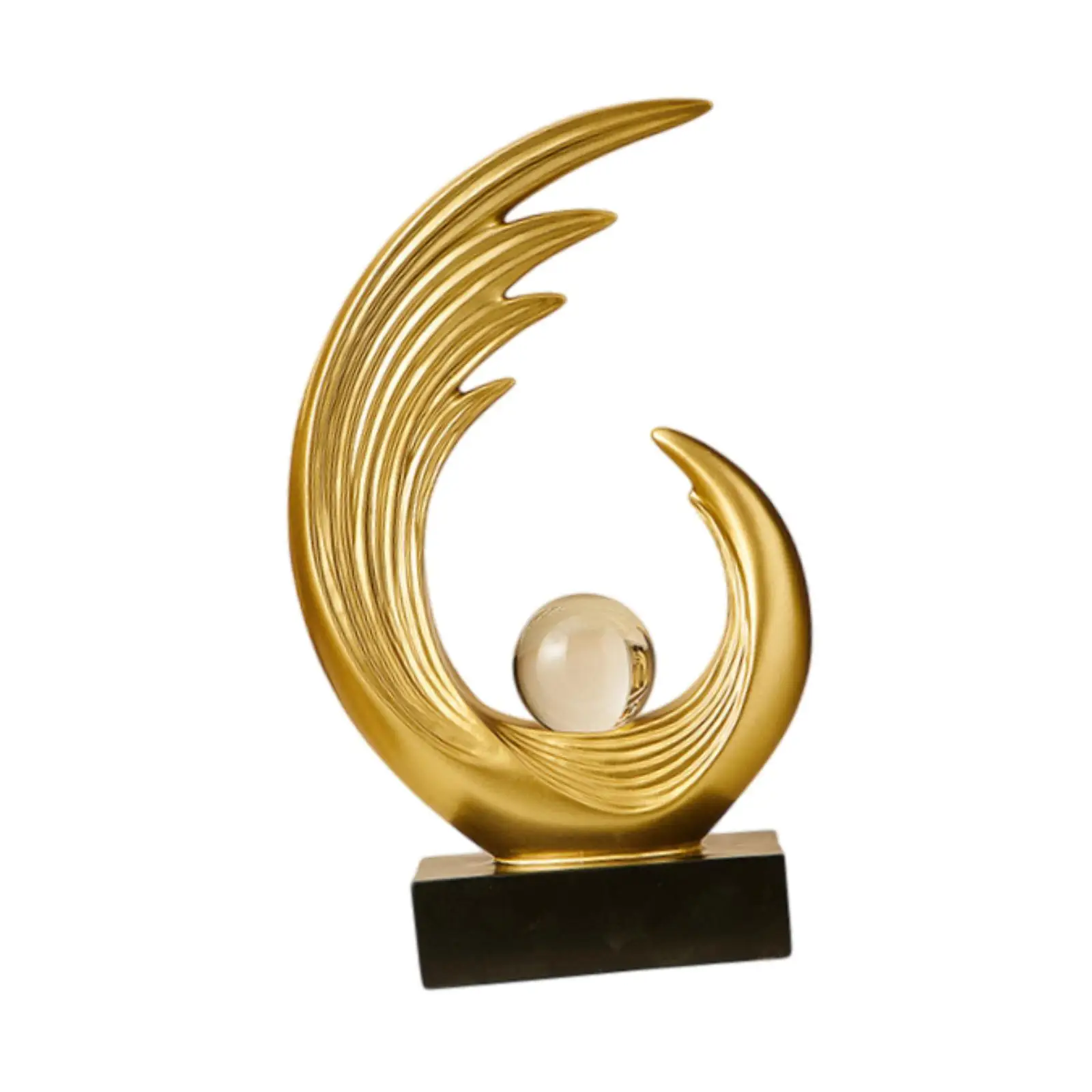Resin Statue Stable Base Decorative Ornament for Living Room Indoor Desktop