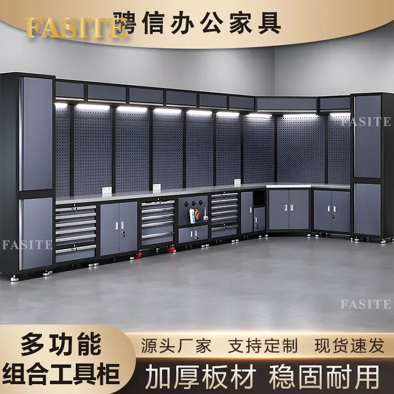 For Heavy Duty Mobile Tool Cabinet Drawer Type Workbench Multifunctional Auto Repair Parts Storage Cart Maintenance Workshop