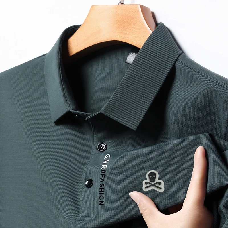 

Designer Summer 2025 New Men's POIO Shirt Light Luxury Breathable Business Embroidered Half Sleeve High End Short Sleeve T-shirt