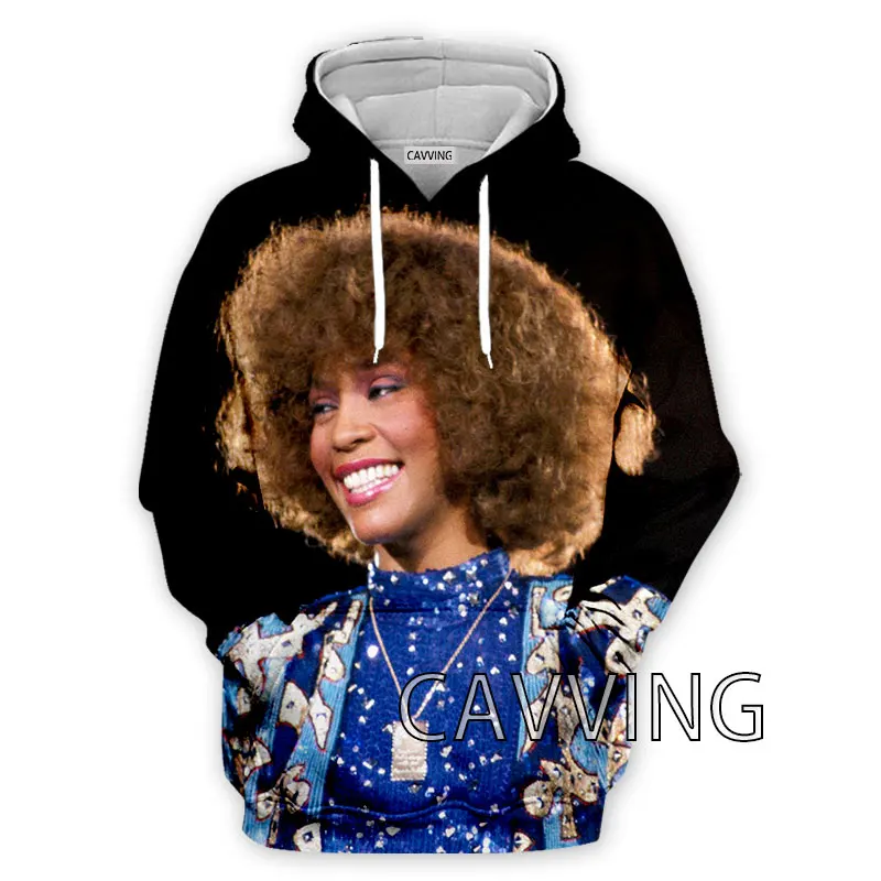 New Fashion  3D Print  Whitney Houston  Hoodies Hooded Sweatshirts Harajuku Hoodie Sweatshirts Tops Clothing  for Women/men