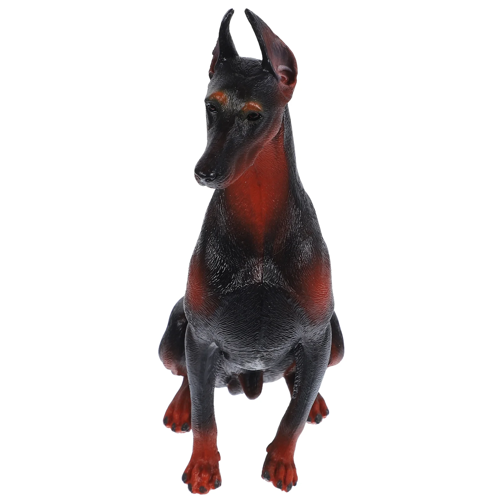 Simulation Doberman Pinscher Model Decoration Childrens Toys Dog Realistic Figures Decorate Sculpture Plastic Figurines Animal