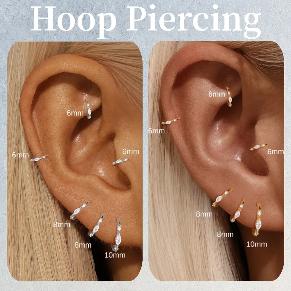 Canner 925 Sterling Silver Helix Piercings Hoop Earring 925 Piercing Hoop Earrings Women Minimalist Earrings Hypoallergenic