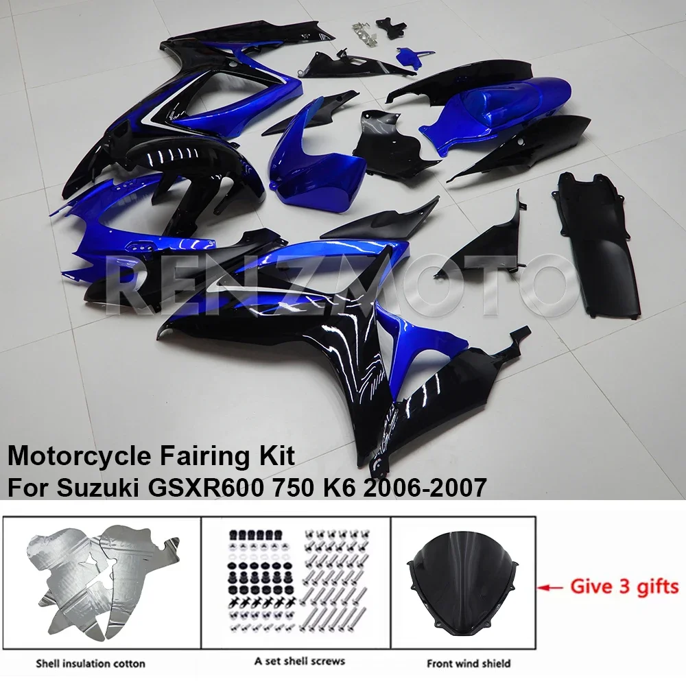 

Motorcycle Fairing Set Body Kit Plastic For Suzuki GSX-R600 R750 2006-2007 K6 Accessories Injection Bodywork S0606-126a