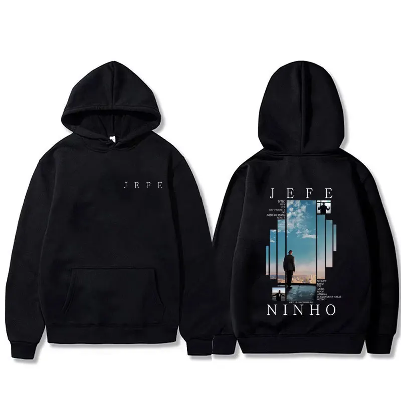 

Rapper Ninho Jefe Graphic Hoodie Men Women Hip Hop Fashion Pop Music Pullover Hoodies Unisex Casual Vintage Oversized Sweatshirt