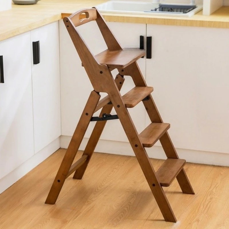 eb-Foldable portable ladder stool Thickened Multifunctional kitchen climbing ladder stool steady