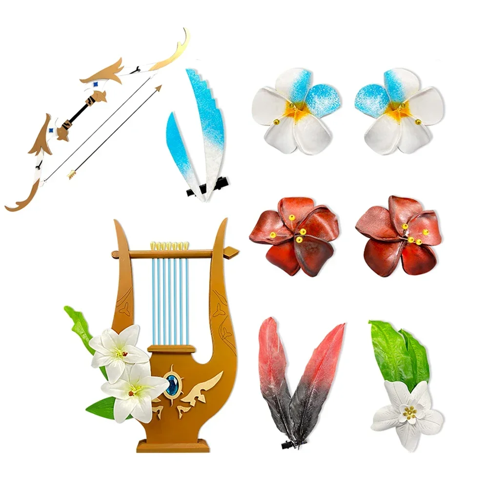 

Набор для косплея Venti Genshin Impact: Лук Favonius и головной убор, аксессуары Lumine