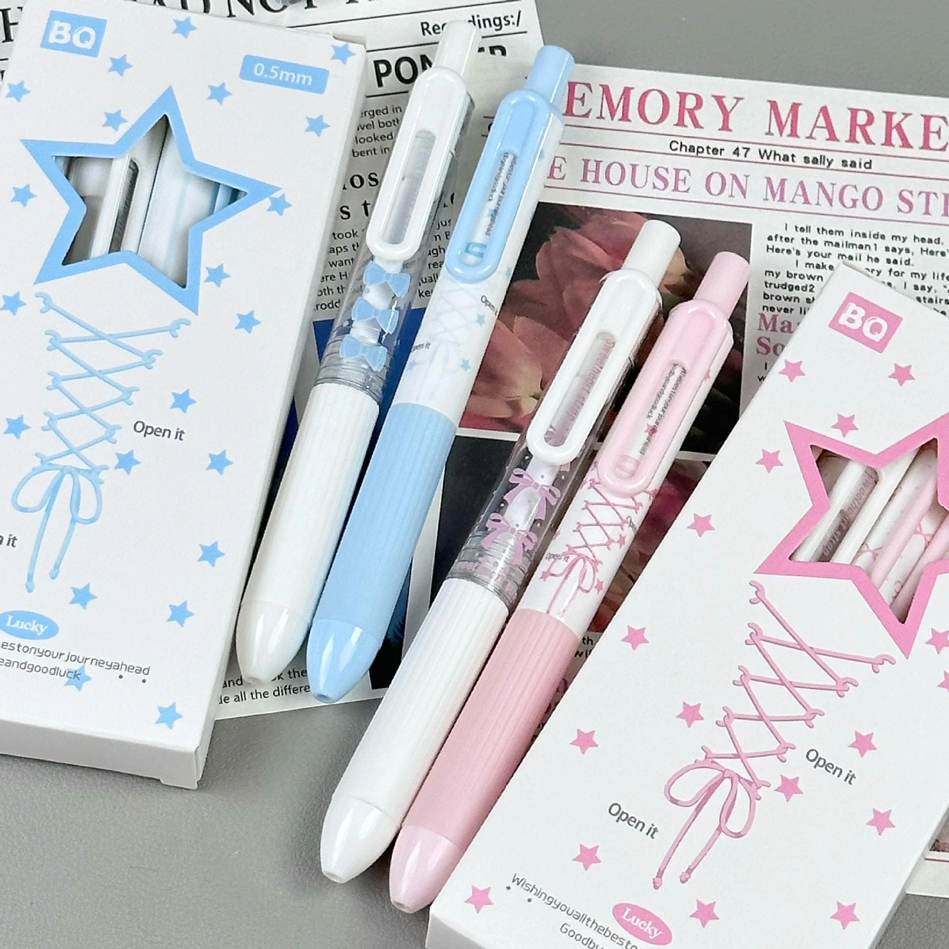 4er-Pack 0,5-mm-Gelschreiber mit schnelltrocknender Tinte, Ballett-Design, hochästhetisch, geeignet für den täglichen Gebrauch in der Schule, ideal für Schülerbedarf.