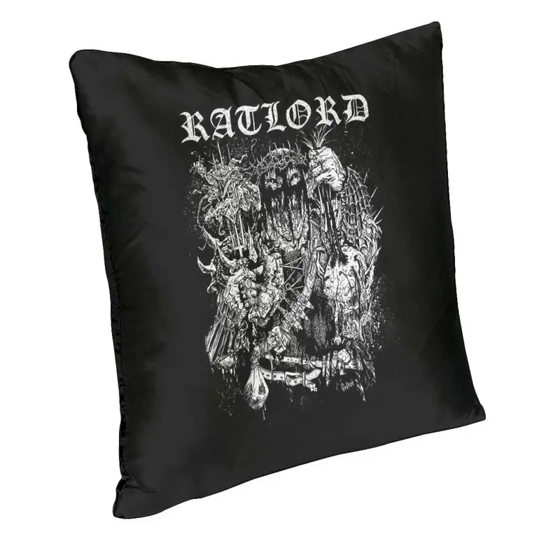 Darkthrone Bathory Cushion Covers Sofa Living Room Norwegian Black Metal Band    Square Throw Pillow Cover 45x45