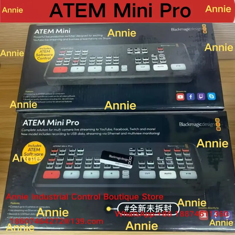 New ATEM Mini pro 4-Channel HD Director Station Live Stream Switcher with Ethernet And USB Streaming for Computers