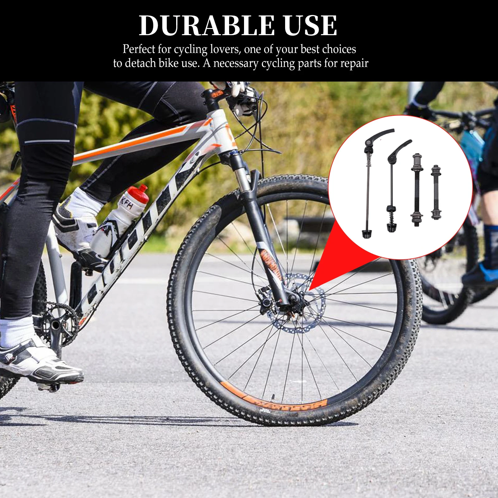 

1 set Quick Release Skewer Set Metal Bike Axle Hollow Shaft For Front Rear Wheel Hub Repair Tool Fast Detach Bicycles Skewer