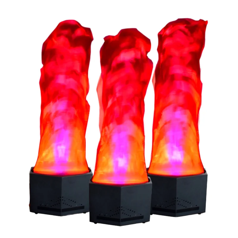 Butoy 120W 1.8/1.5M Silk Cloth Fire Flame Light LED DJ Stage Disco Holiday Background Red Electric Fake Artificial Flame Machine