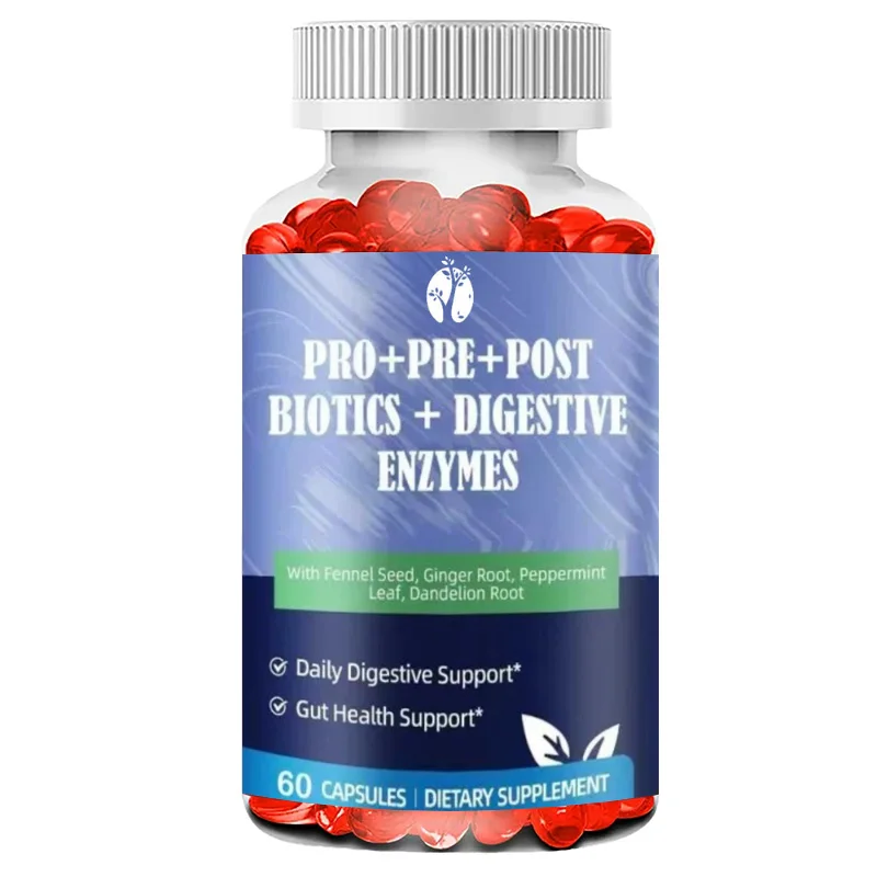 Digestive Enzyme Probiotics Probiotics Capsules Containing Plantago Seed Shell - Gut Digestive Immune Health Support