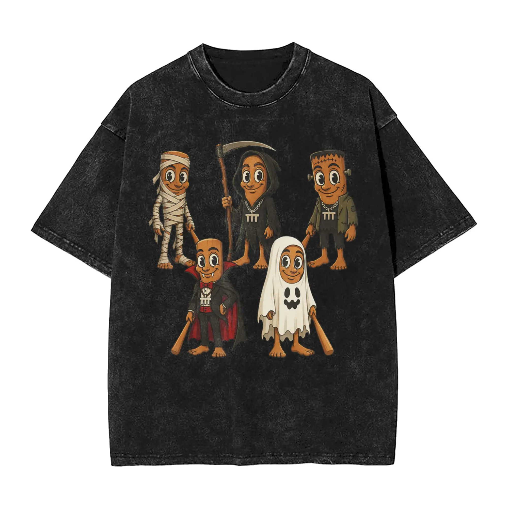 Tung Sahur Halloween Funny Costume Internet Meme T Shirts Men Cotton Awesome T-Shirts Round Collar  Tee Shirt Short Sleeve Tops