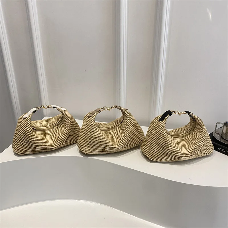 

Large Capacity Bag Summer Beach Straw Woven Bag Fashion Versatile Handbag Trendy Korean Woven Women Bag Leisure commuting bag