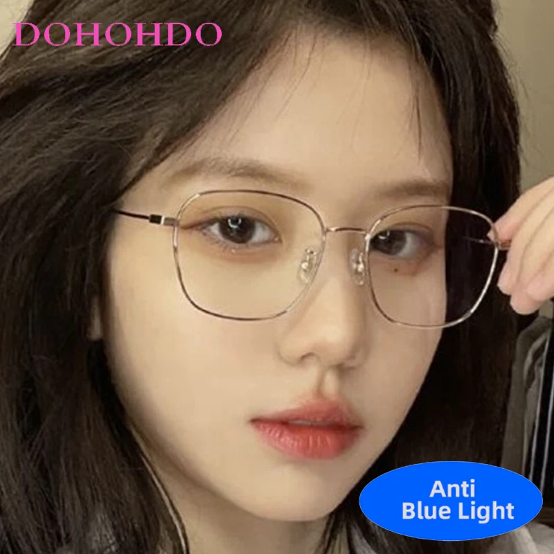 

Classic Trendy Metal Square Anti Blue Light Glasses Woman Men Fashion Luxury Brand Reading Protection Optical Eyeglasses Очк