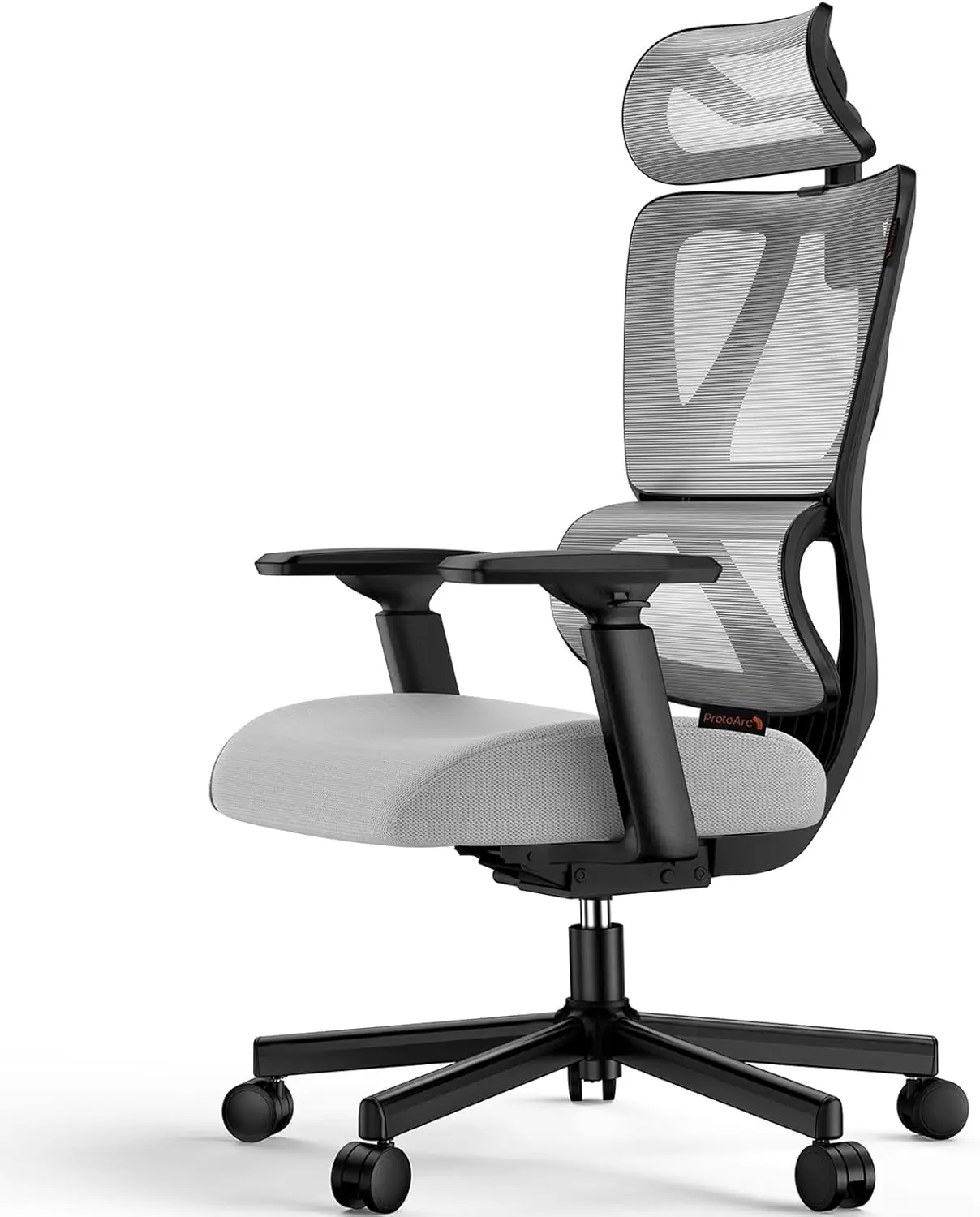 

ProtoArc Ergonomic Office Chair with 30% Thicker Saddle Shaped Spring Cushion, Adaptive Lumbar Support, Big and Tall Mesh Chair
