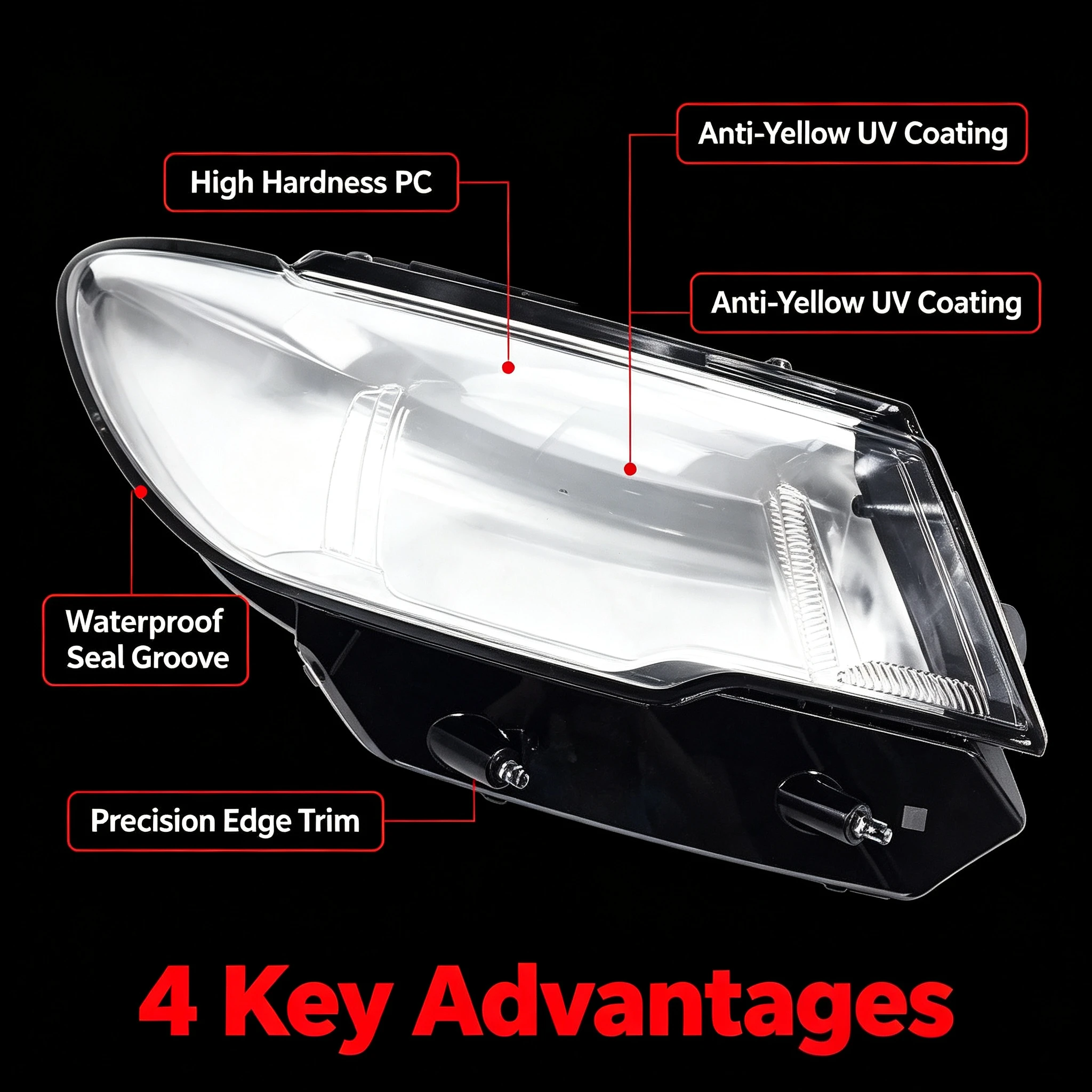 Moggic for Compass Lampshade 17 18 JEEP Compass Headlight Transparent Cover