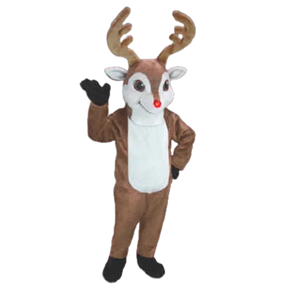 Winter Christmas Randolph Reindeer Mascot Costume Mascotte Mascota Outfit Suit Fancy Dress for Holiday Party Carnival SW636