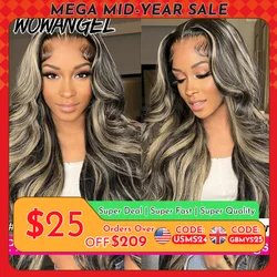 Wow Angel 250% Pre Cut 5x5 HD Lace Closure Wigs Body Wave Highlight Honey Blonde Glueless Wigs Ready To Wear Human Hair Wigs